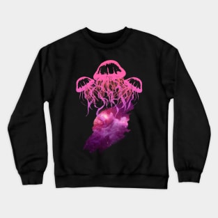 Fantasy Jellyfish - Pink Crewneck Sweatshirt